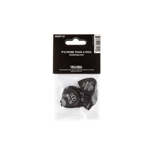 Dunlop 482P Pitch Black Jazz III 1.0