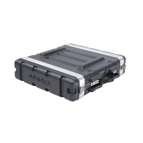 PROEL STAGE Custodia a rack 19' - 2 unità - realizzata in 'Polietilene FORCE'. Profondità interna utile: 420 mm