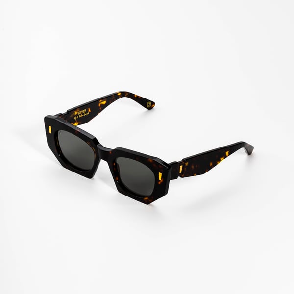 メガネ KYME Kyme - NIKE COL 1 - OPTICAL GLASSES - glossy black Kyme Eyewear Javier: rectangular sunglasses. Color Green