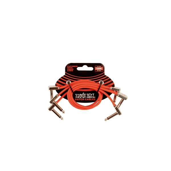 Ernie Ball 6403 Flat Ribbon Patch Cable Red 30,48cm 3-Pk