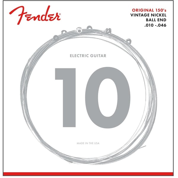 FENDER Muta per chitarra Original 150, rivestite in nichel puro, Ball End, scalatura 150R .010-.046, (6). Modello 0730150406