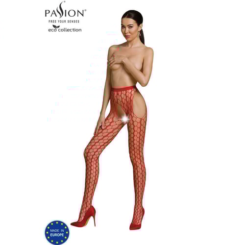 PASSION - ECO COLLECTION BODYSTOCKING ECO S007 RED