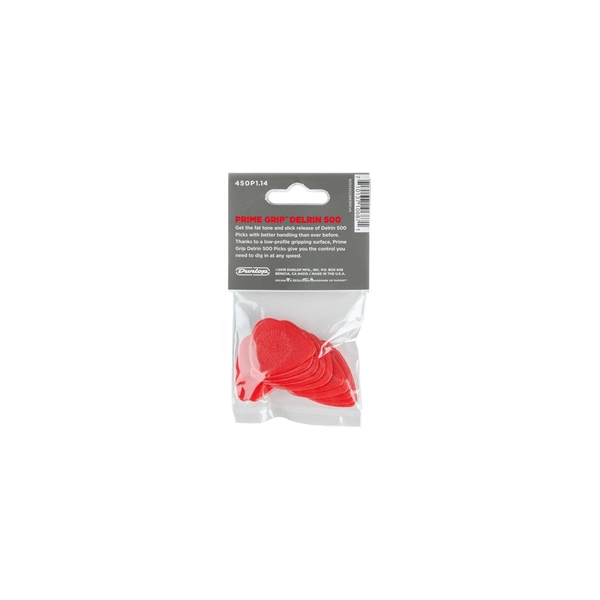 Dunlop 450P114 Prime Grip Delrin 500 1.14 mm Player's Pack/12