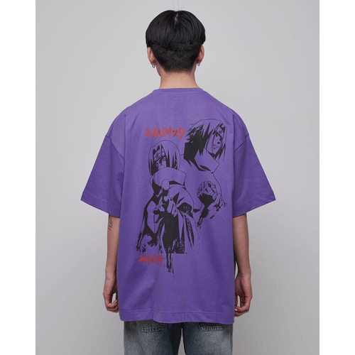 Naruto Shippuden T-Shirt Graphic Purple (XL)