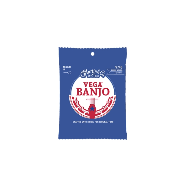 Martin & Co. V740 Vega Banjo Strings Medium Monel Wound
