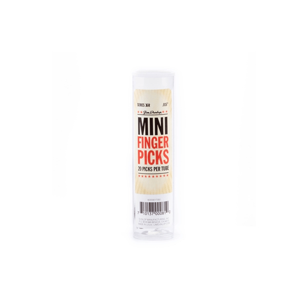 Dunlop 36R N/S MINI FINGER .015 - TUBO 20 PLETTRI