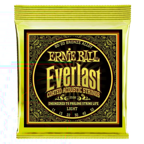 Ernie Ball 2558 Everlast Coated 80/20 Bronze Light 11-52
