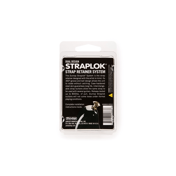Dunlop SLS1033BK Straplok Dual Design Strap Retainer System, Black