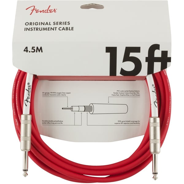 FENDER Cavo per strumenti Original Series, 15 ', Fiesta Red. Modello 0990515010