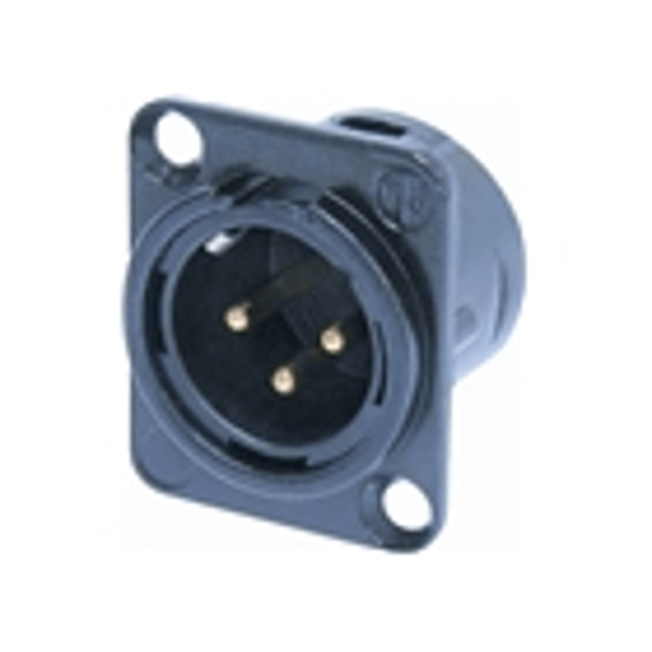 Quik Lok NC/353 GD XLR 3 poli maschio Neutrik (NC3MD-L-B-1)