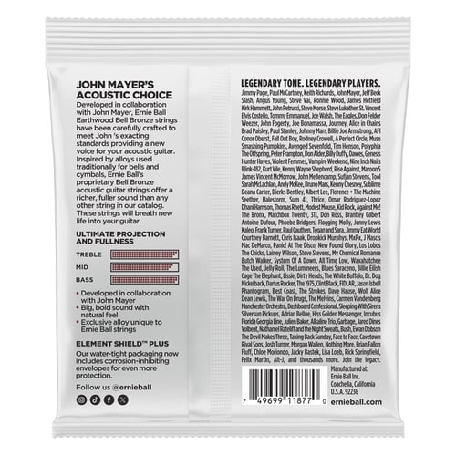 Ernie Ball 2346 Earthwood Bell Bronze Acoustic Medium Light 12-54