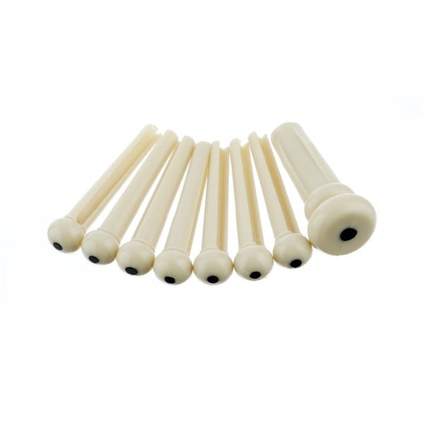 FENDER Set di spille da ponte Ivory con Black Dot, confezione da 7