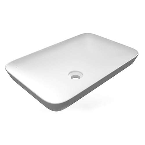 Lavabo ad incasso rettangolare senza foro variant 55 x 36 cm