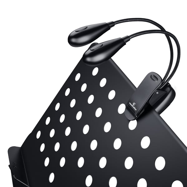 SOUNDSATION Lampada doppia a clip per leggio (2x2 LED)