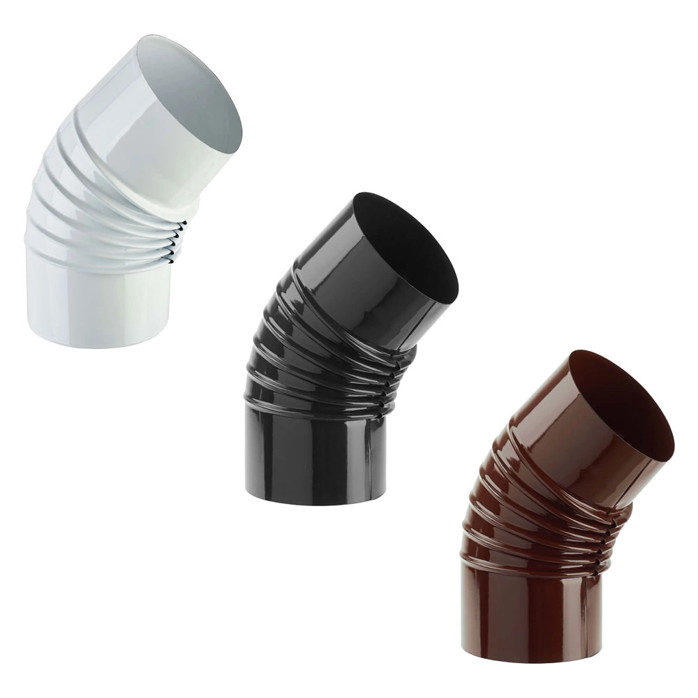 Gomito Ala Smaltato Marrone - Diametro 8 Cm, Per Installazioni Idrauliche