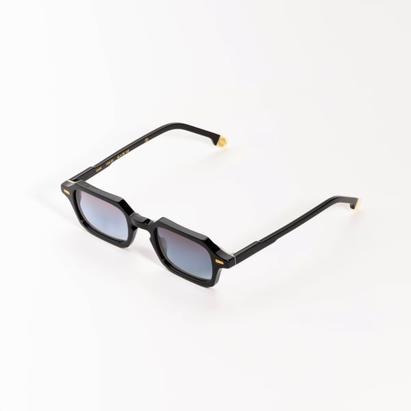 Kyme Liam Matt Black | Geometric Italian Sunglasses