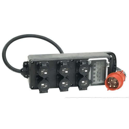 PROEL STAGE Nuovo, pratico e compatto power box portatile, realizzato con struttura in gomma con maniglia di trasporto integrata.