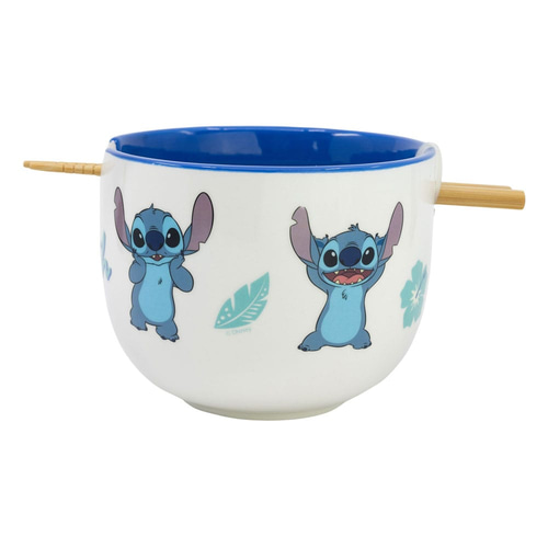 Lilo &amp; Stitch Bol para Ramen con Palillos Stitch