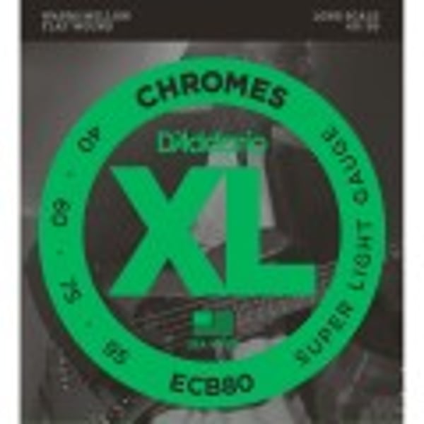 D'ADDARIO Bass Guitar Strings, Light, 40-95, Long Scale. Modello ECB80