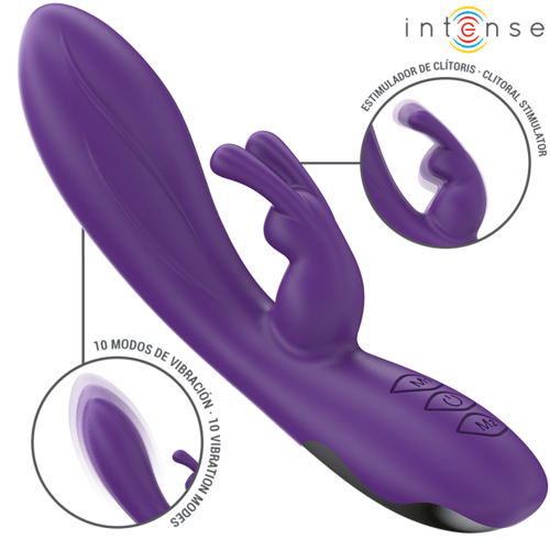 INTENSE FUN INTENSE - RANDALL VIBRATORE RABBIT 10 VIBRAZIONI VIOLA