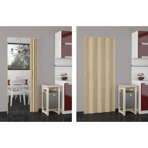 Puerta plegable interior de pvc a medida sin acristalamiento Modelo Journey