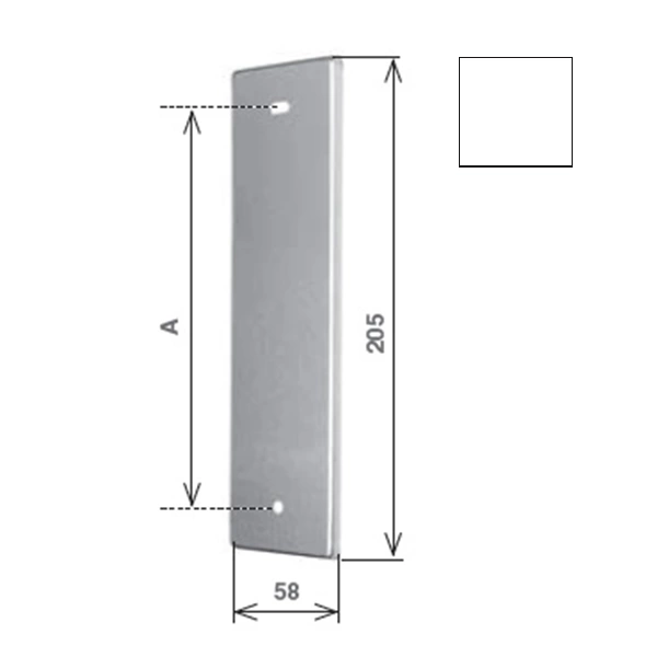 Placca cieca in alluminio per avvolgitore ZENITH - Foto 2 di 2