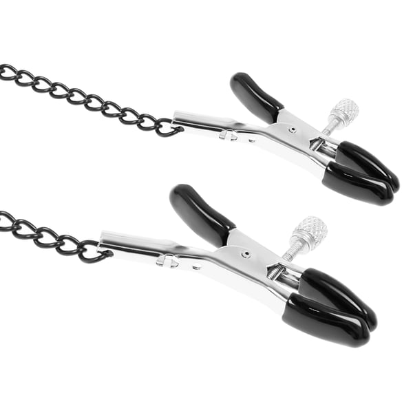 FETISH SUBMISSIVE - ANILLA MORDAZA CON PINZAS PARA PEZONES