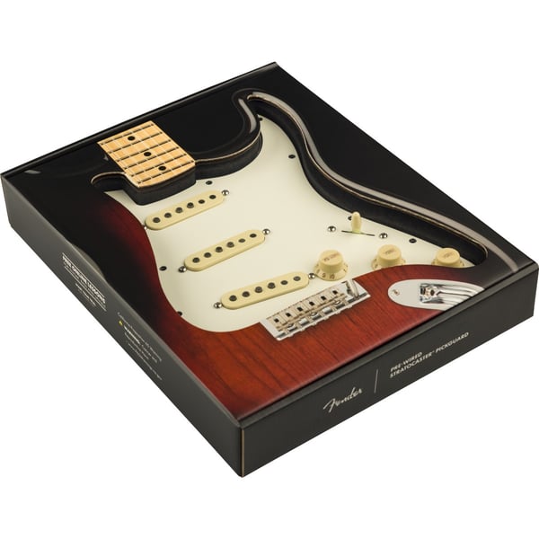Fender Pre-Wired Strat Pickguard, Pure Vintage '59 w/RWRP Midde, Parchment 11 Hole PG
