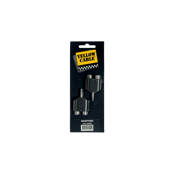 Yellow Cable AD09 Adattatore Mini Jack TRS Maschio/2x RCA Femmina 2 Pcs