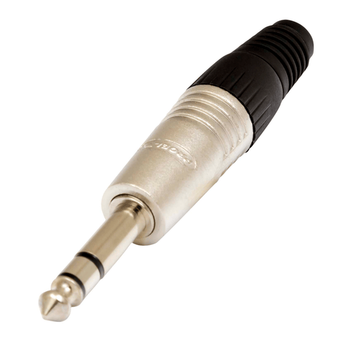 PROEL STAGE Connettore professionale jack stereo 6,3 mm  1/4. Colore: Argento con anello nero.