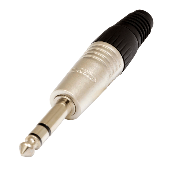 PROEL STAGE Connettore professionale jack stereo 6,3 mm  1/4. Colore: Argento con anello nero.