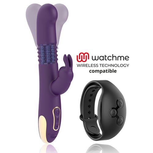 TREASURE - BASTIAN RABBIT UP &amp; DOWN, ROTATORE E VIBRATORE COMPATIBILE CON LA TECNOLOGIA WIRELESS WATCHME