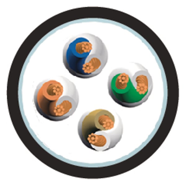 PROEL STAGE Cavo professionale per connessioni ethernet Cat6 UTP 4x2xAWG23/1. Guaina esterna in poliuretano.