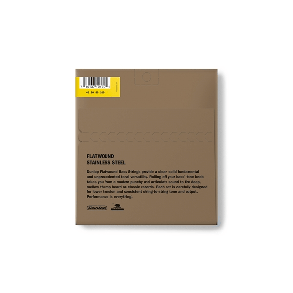 Dunlop DBFS40100 Flatwound Light Scala lunga Set/4