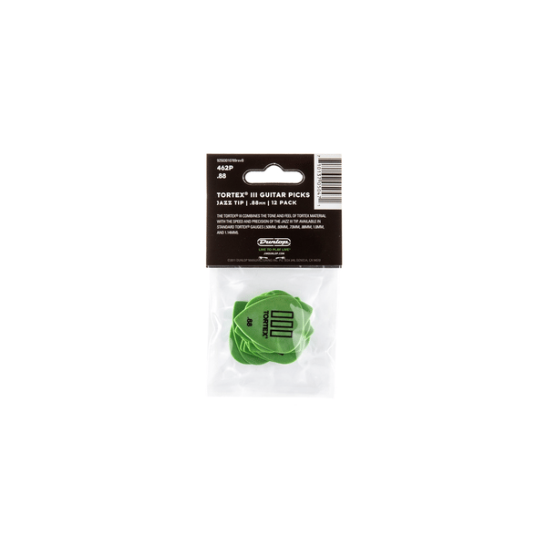 Dunlop 462P Tortex III Green .88