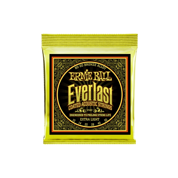 Ernie Ball 2560 Everlast Coated 80/20 Bronze Extra Light 10-50