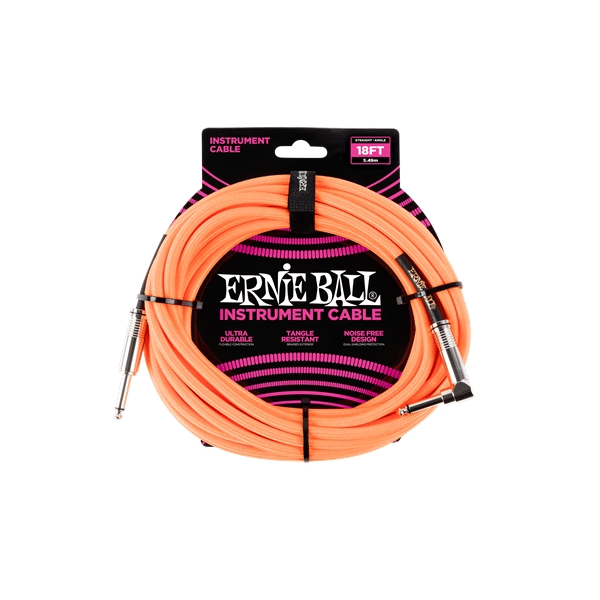 Ernie Ball 6084 Cavo Braided Neon Orange 5,49 m