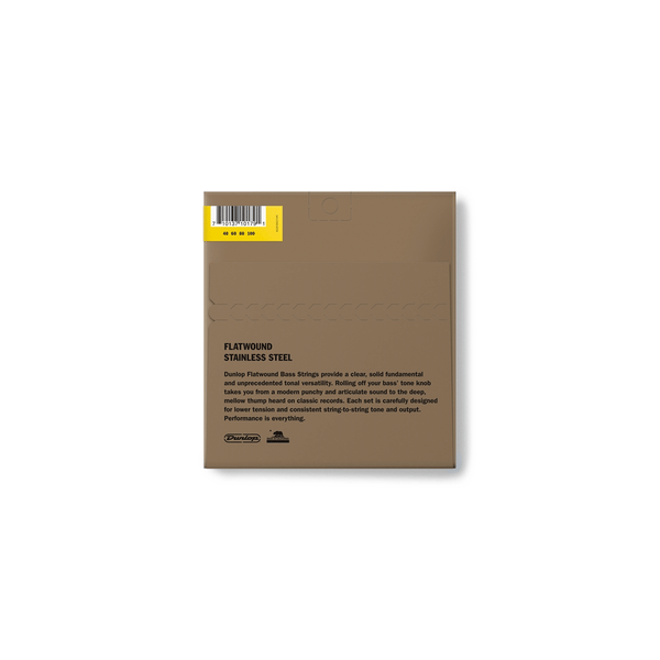 Dunlop DBFS40100 Flatwound Light Scala lunga Set/4