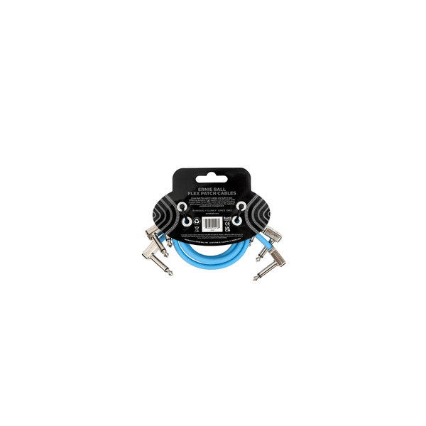 Ernie Ball 6461 Flex Patch Cable Blue 30cm 3pk
