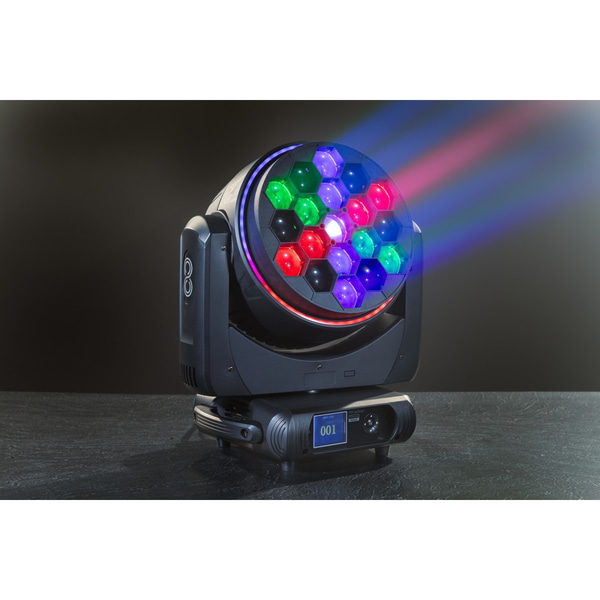 CENTOLIGHT Set 2 teste mobili wash 19x40w con flight case