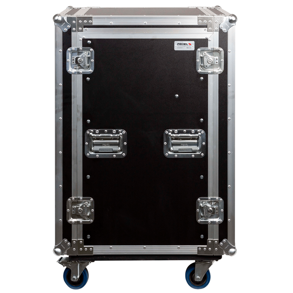 PROEL STAGE Custodia COMBO 19' 18U con portamixer 10U regolabile in altezza, profondità utile corpo 45 cm.