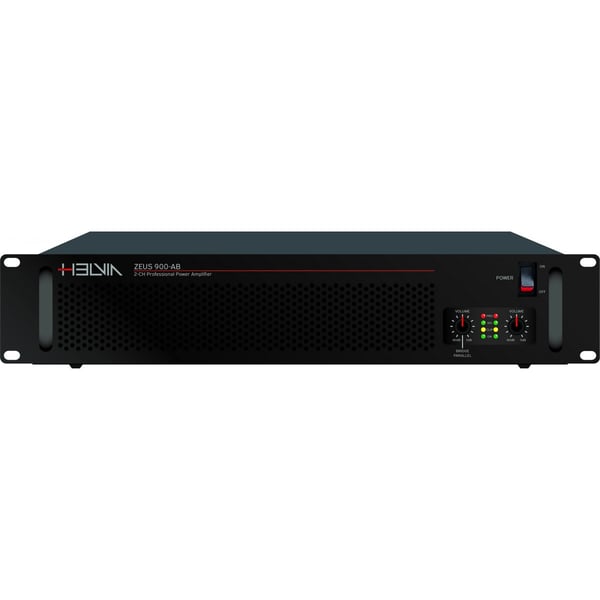 HELVIA Amplificatore di potenza in classe AB da 2x300W a 8ohm / 2x450W a 4ohm. Modello ZEUS 900-AB
