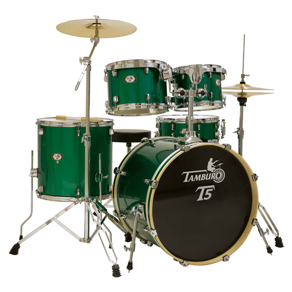 TAMBURO Batteria serie T5 5 pezzi colore Green Sparkle