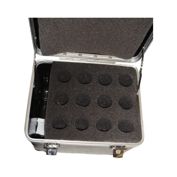 EXTREME KLMIC12 CASE ABS CUSTODIA 12 MICROFONI + SPAZIO PORTA-CAVI + VANO EXTRA SUPERIORE + CHIUSURE CHIAVI