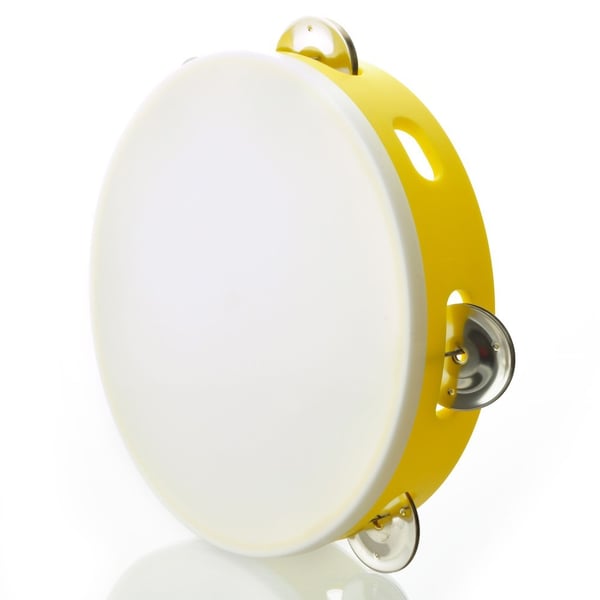 ANGEL Tamburello con sonagli in PVC con pelle sintetica, Medium size