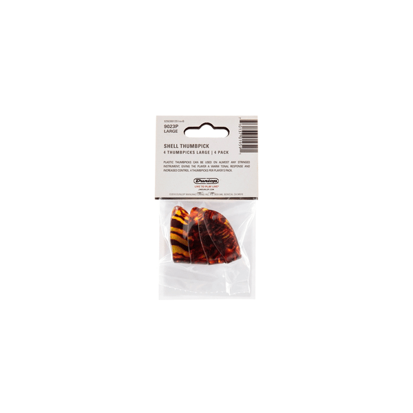 Dunlop 9023P THUMB LARGE - PLAYER'S PACK 4 PLETTRI
