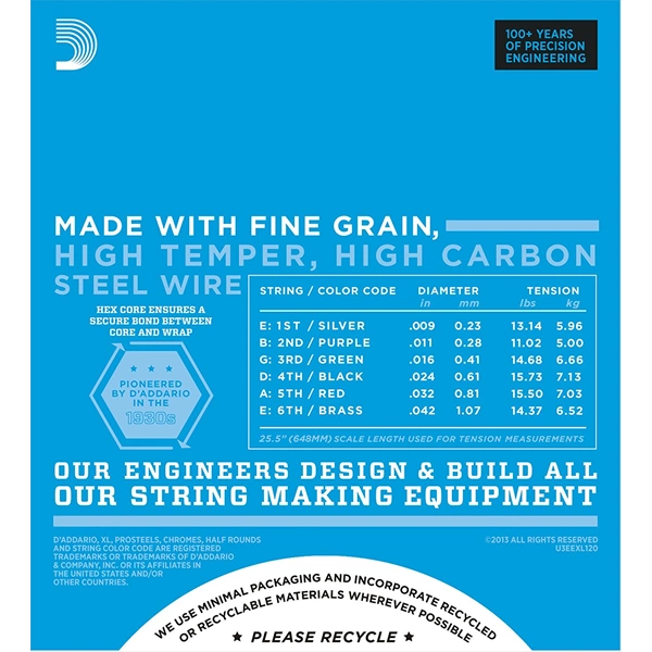D'ADDARIO EXL120 009-042