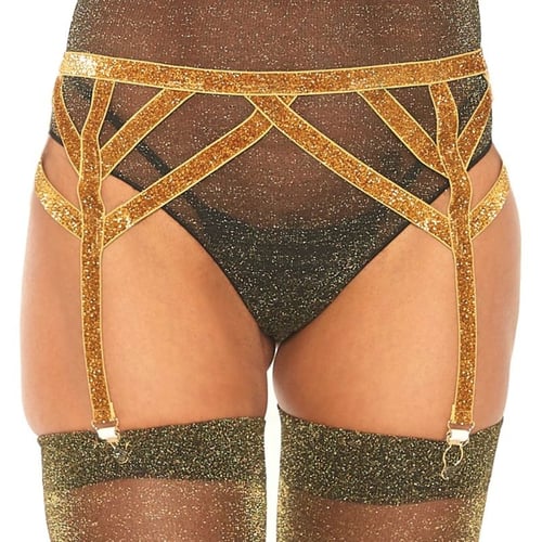 LEG AVENUE ACCESSORIES LEG AVENUE - CINTURINO ELASTICO IN LUREX TAGLIA UNICA