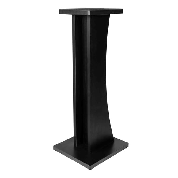 Gator Frameworks GFW-ELITESPKSTMN-BLK Coppia di supporti per monitor da studio in legno con finitura nera&lt;br&gt;