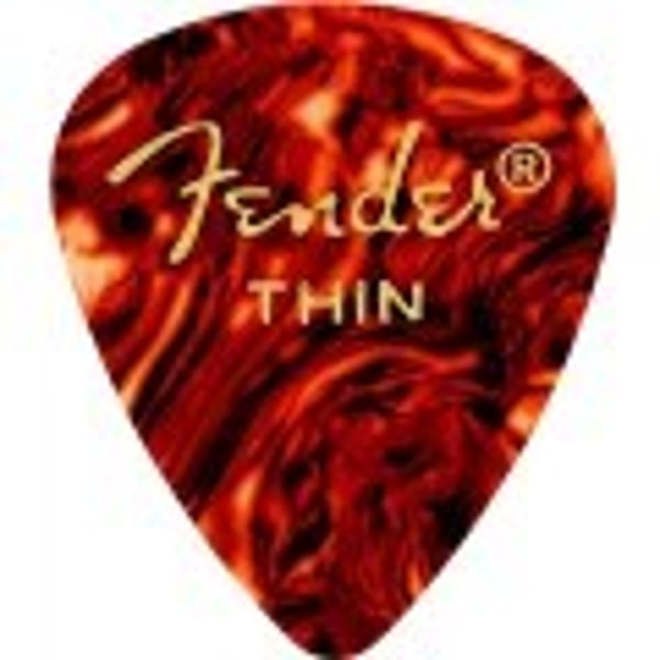 FENDER Plettri Tortoise Shell 351 Shape Thin Confezione da 12
